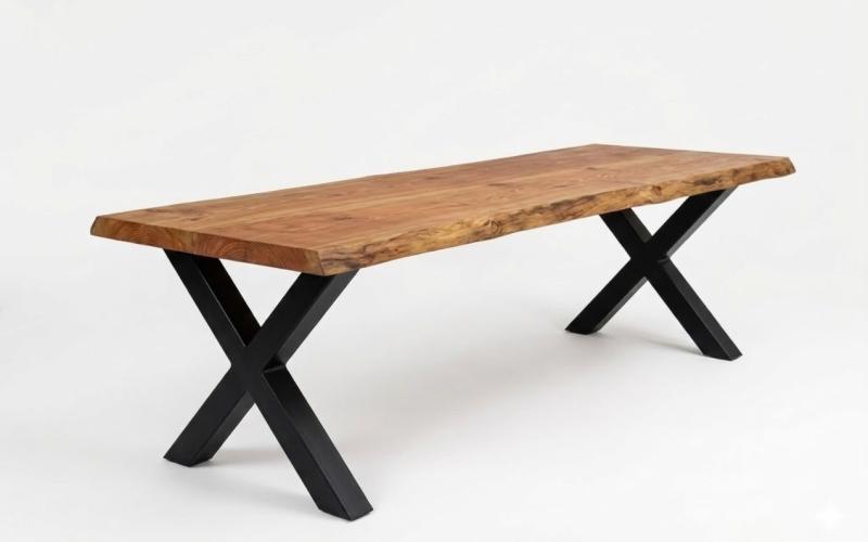 Douglas Boomstam Tafel Bouwpakket Tafel Stammetje - 5 cm Massief - Natuurlijke Boomrand - Stel Zelf 